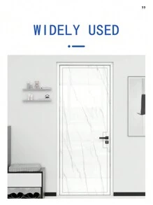 1 Roll Thick Glossy Marble Door Stickers - Bedroom Moisture, Stain And High Temperature Wallpaper, Simple Home Decor Wallpaper For Living Room, Kitchen, Bedroom And Bathroom - Multicolor - View 5