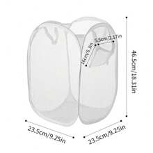 Cesto de lavandería emergente de malla portátil, cesta de lavandería plegable y transpirable de apertura amplia que ahorra espacio, artículos de baño de viaje para dormitorio - Gris D - Ver 7