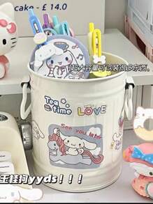 Sanrio 1 pezzo Portapenne da ufficio Sanrio, creativo e insolito, ampio portapenne - Organizer da scrivania portatile per ufficio, adatto per uso in ufficio e per studenti, stile retrò artistico, per forniture scolastiche, back to school