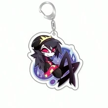 Anime GOODS Anime Acrylic Keychain -Vicky Charlie Alastor Cute Y2K Cartoon Pendant, Suitable For Bags And Keys, Perfect Gift For Fans, Cosplay Accessories Car Key Bag Backpack Small Jewelry Key Ring Accessories Creative Student Gifts Anime Derivatives, Creative Backpack Pendants, Car Key Pendants, Acrylic Keychains, Japanese Comic Pendants, Neko Contents Seed Keychain Collectibles, Pendants, Otaku Collection Gifts, Cheap Gifts School Letter Car Accessories Goth
