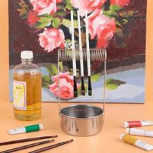 1Pc Lavadora de Pinceles Portátil para Artistas, Limpiador de Pinceles de Acero Inoxidable con Tanque de Lavado, Pantalla Desmontable y Soporte para Pinceles - 1 - Ver 4