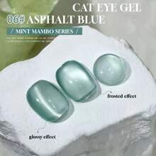 Miss Comoy 15ml Nova Série Mambo de Menta Quente Chinesa Esmalte de Unha Vegano Cor de Crepe Cor de Cardamomo Sistema de Vidro Verde Tintado Ameixa Azul-Esverdeado Contas de Vidro Flash de Explosão Olho de Gato Esmalte de Unha Suave Frescor Vegano Sensação de Salão de Unhas DIY Unhas Comumente Usadas Cola para Unhas