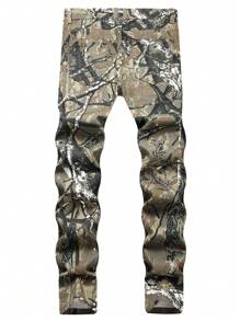 European & American Style Men Slim Fit Straight Leg Jeans - Multicolor - View 2