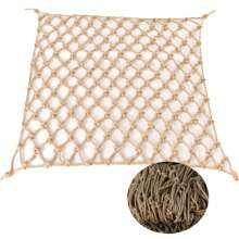 2 Sq.M Vintage Macrame Display Net, Handmade Natural Jute Fiber Wall Decoration, 4mm/6mm/8mm Rope Thickness, 10cm Net Hole Size, For Photo Wall, Balcony Fence, Ceiling Decor, Plant Climbing