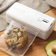 RAF Máquina de Selagem Portátil Mini 2 em 1, Máquina de Embalagem de Alimentos, Máquina de Selagem de Cozinha, Modelo com Carregamento USB, Eletrodomésticos de Cozinha