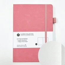 Journal à pois de type Bullet A5 pour la créativité - Cahier à grille de points de 100 g/m², avec 160 pages numérotées et une reliure à plat, idéal pour un usage personnel, les objectifs et l'organisation