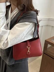 Bolso de hombro minimalista de media luna, bolso de tendencia, bolso y cartera de mujer con estilo para ir a trabajar