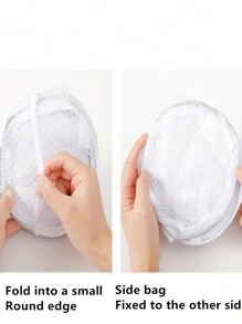 网状大容量脏衣篮，可折叠衣物收纳篮，家庭洗衣篮的完美多功能收纳袋，洗衣篮浴室收纳篮，篮子，收纳篮，可折叠洗衣篮 - 彩色 - 查看 8