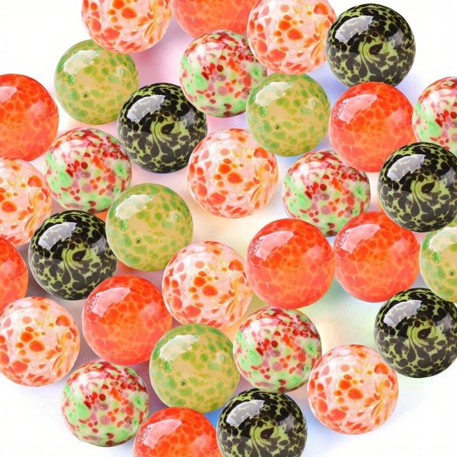 0.62 Inch Handmade Glass Marbles, Mixed Color Marbles, Fish Tank Decor, Aquarium Landscape, Vase Filler, Succulent Plant Decor, Maze Track Game, Checkers And Draughts Pieces, Teen Peg Game, Ideal Gift For Birthday Party And Gardening Enthusiasts - Multicolor - View 1