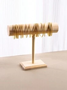 1pc Wood Bracelet Rack Display Stand, Multi-Layer Jewelry Organizer Holder For Bracelets, Watches, Necklaces Sun Travel Cool Back To School