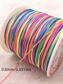 0.8mm Solid Color Acrylic Beading String, Suitable For DIY Bracelets And Necklaces - Non-Elastic Jewelry Making Supplies, 72 Yards