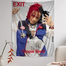 1 件 Rapper T-Trippie Cool R-Redd 印花大壁挂毯 廉价嬉皮士壁挂波西米亚壁挂毯曼陀罗家居装饰