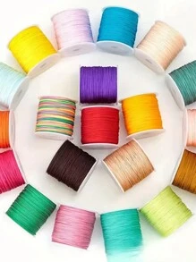 0.8mm Solid Color Acrylic Beading String, Suitable For DIY Bracelets And Necklaces - Non-Elastic Jewelry Making Supplies, 72 Yards