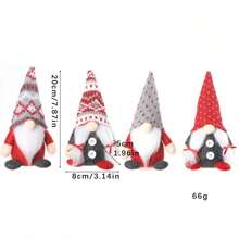 1 件/4 件全新圣诞节无脸老人雕像、针织帽侏儒雕像、创意森林家居装饰品、客厅、卧室装饰、圣诞节节日氛围道具、派对主题装饰、圣诞节 - 彩色 - 查看 5