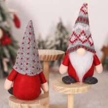 1 件/4 件全新圣诞节无脸老人雕像、针织帽侏儒雕像、创意森林家居装饰品、客厅、卧室装饰、圣诞节节日氛围道具、派对主题装饰、圣诞节 - 彩色 - 查看 6