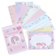 1 pièce Livre de mémos avec stickers Kuromi de Sanrio, livre de messages étudiant créatif et mignon, cahier de mémos décoratif pour la maison, 104 mémos par livre, cadeau pour la Saint-Valentin, anniversaire, remise de diplôme, stickers personnalisés
