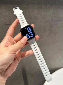 2pcs Silicone Sports Watch Band, Adjustable Breathable Wristband & Soft Full Coverage Protective Case, Compatible With Apple Watch 40/41/42/44/45/46/49mm, Apple Watch Ultra/SE/Series 10/9/8/7/6/5/4