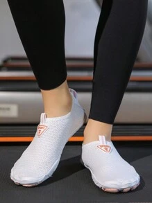 1 Pair Women's Outdoor Mesh Upper Rubber Sole Wading Shoes, Breathable & Comfortable Beach Water Shoes, Suitable For Swimming, Snorkeling, Surfing, Beach, Aquatic Sports, Five-Toe Anti-Slip Water Shoes