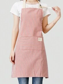 1 pieza Delantal de lino delgado, delantal de limpieza doméstica transpirable, delantal de cocina, restaurante para mujeres, hombres, chef, barbacoa, manualidades, al aire libre, delantal de cocina transpirable y ligero para el verano