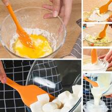 Silicone Spatulas, 8.4 Inch Small Rubber Spatula Seamless One Piece Design Heat Resistant Non-Stick Flexible Scrapers Baking Mixing Tool