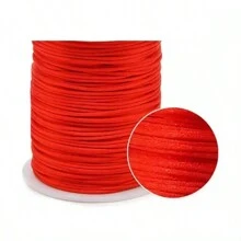 Silk Thread Satin Cord 2mm - 5 Meters Various Colors - 紅色 - 查看 3