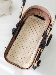 1 件婴儿厚纱布夏尔巴防滑婴儿车垫，婴儿推车靠垫，婴儿推车蓬松保暖睡垫 - 彩色 - 查看 2