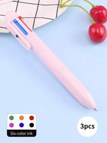 6-Color Customized Personalized Ballpoint Pen, 6-In-1 Multicolor Pen, Cartoon Multicolor Neutral Pen, Simple Portable Multifunctional Writing Pen, Cute Retractable Nurse Pen, Colorful Stationery Pen For Students And Office, Can Customize Your Name And Text, Suitable For Diary, Writing Supplies, Ideal For Mother's Day, Birthday, Teacher's Day, Christmas, Halloween Gifts,Office & School Supplies,Xmas Decoration,Smooth Writing Pen - Six-color Push Ballpoint Pen Type a - View 42