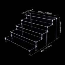 1pc Acrylic Display Stand, 2-5 Tiers Ladder Style Display Shelf, Home Decor Organizer Display Stand For Jewelry, Cosmetics, Fragrance