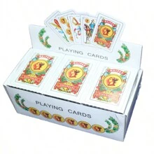 Baraja de cartas de póker español, papel grande, cartas de juego de póker español, impermeable, colores brillantes impresos claros, juego de cartas de mesa para fiesta - aleatorio - Ver 5