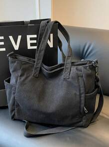 Large Capacity Tote Bag, Casual Shoulder Bag, Versatile & Minimalist