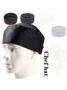 1pc Chef Hat, Unisex Cook Hat For Service Staff, Restaurant, Hotel, Kitchen - Multicolor - View 1