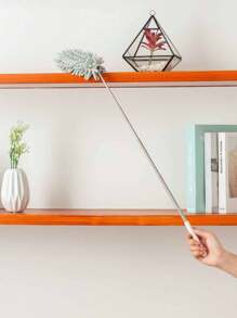 Retractable Mini Feather Duster, Household Dust Cleaning Tool With Long Shenzhen Handle, Removable & Washable - one-size - View 4