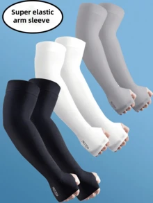 4 件男女款臂袖 UV 防晒压缩隔热袖男女通用大学生运动新款防晒降温臂袖足球高尔夫排球圣诞压缩袖 ﻿