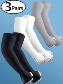 4 件男女款臂袖 UV 防晒压缩隔热袖男女通用大学生运动新款防晒降温臂袖足球高尔夫排球圣诞压缩袖 ﻿