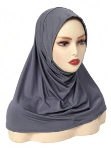 1pc Elastic Neck Gaiter - Soft & Breathable, UV Protection, Full Neck Coverage - Suitable For Casual Wear Hair Sleep Cap - A - View 6