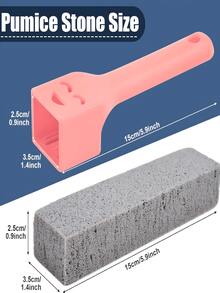 4pcs Pumice Toilet Cleaning Brushes, Cleaning Set, Super Powerful Stain Removal, Eliminates Limescale, Rust And More, Random Colors - View 11