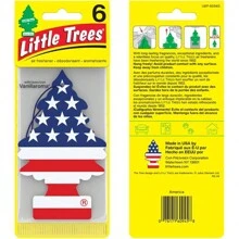 LITTLE TREES Air Fresheners Car Air Freshener. Hanging Tree Provides Long Lasting Scent For Auto Or Home. America, Pack Of 6 - Nhiều màu - Xem 1