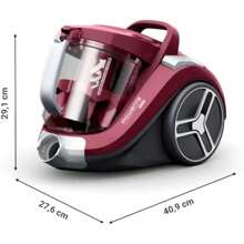 Rowenta Bagless Vacuum Cleaner Compact Power XXL RO4B23EA Burgundy Dust Collection High Efficiency Filter Ergonomic Design - as pic - View 3