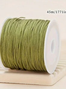 0.8mm Solid Color Acrylic Beading String, Suitable For DIY Bracelets And Necklaces - Non-Elastic Jewelry Making Supplies, 72 Yards