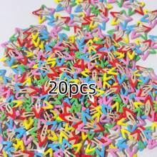 50 buc cleme dulci și drăguțe cu ulei picurat de culoare bomboane, cu cinci colțuri, în formă de stea, breton pentru femei/breton lateral/cleme de coadă de cal, accesorii de păr, cleme cu gheare, agrafe de păr
