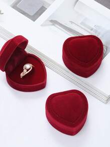 1/2 件创意草莓形戒指首饰收纳盒 返校季 - 紅色 - 查看 7
