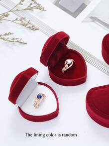 1/2 件创意草莓形戒指首饰收纳盒 返校季 - 紅色 - 查看 6
