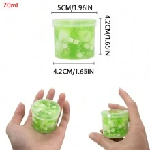 70ml Kit de Geleia em Cubo Crocante e Transparente - Geleia Fofa, Perfumada, Elástica e Não Grudenta com Folha, Brinquedos Granel para Prêmios de Crianças, Perfeito para Presente de Natal e Lembrancinhas de Festa