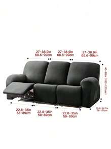 1PC/2pcs/3pcs, Furniture, Supplies, Milk Silk, Chivas Sofa Cover, Superior Sense, Comfortable And Clean, Dust And Cat Scratch Proof, High-End Set, Function, Full Chivas Sofa Cover - Navy Blue - View 7
