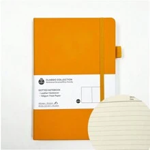 Journal à pois de type Bullet A5 pour la créativité - Cahier à grille de points de 100 g/m², avec 160 pages numérotées et une reliure à plat, idéal pour un usage personnel, les objectifs et l'organisation