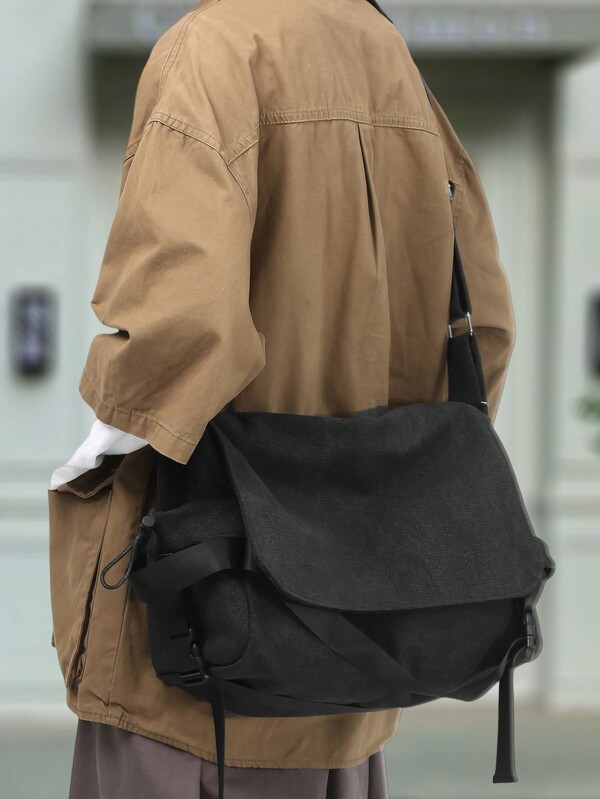 peach tree 1pc Messenger Crossbody Bag, Large Capacity Shoulder Bag, Peach Tree Style Minimalist Solid Color Mini Crossbody Bag, Casual Shoulder Bag, Gift For Men, Halloween, Christmas Men Bag Gifts For Men Vacation Travel Essentials Dad Gifts Boyfriend Gifts For Valentine's Day Black Bag Holiday Essentials Bag For Men Camping Sling Bag For Men Bags Summer