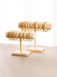 1pc Wood Bracelet Rack Display Stand, Multi-Layer Jewelry Organizer Holder For Bracelets, Watches, Necklaces Sun Travel Cool Back To School