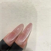HEFENNA Water-Glow Glass Beads 1pc 10ml Cat Eye Gel Nail Polish, Japanese Style - 3 Styles Multi-Color Mirror Cat Eye Gel Nail Kit - Soak Off LED/UV, For Nail Salons/Home DIY Nail Gifts