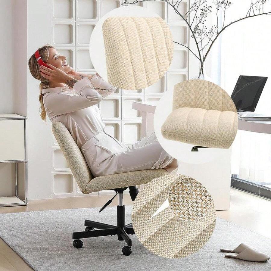 Home Criss Cross Chair Plus Size Criss Office Chair Sit Cross-Legged ...