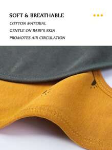 [Customized Item] 1pc Personalized Printed Baby Bib, Snap Button Soft Absorbent Baby Drool Bib, Children Feeding Bib, Breathable Skin-Friendly, Strong Absorbency, Exclusive Customized Embroidered Name, Newborn Gift, Christmas, Halloween, New Year Gift - Multicolor - View 8